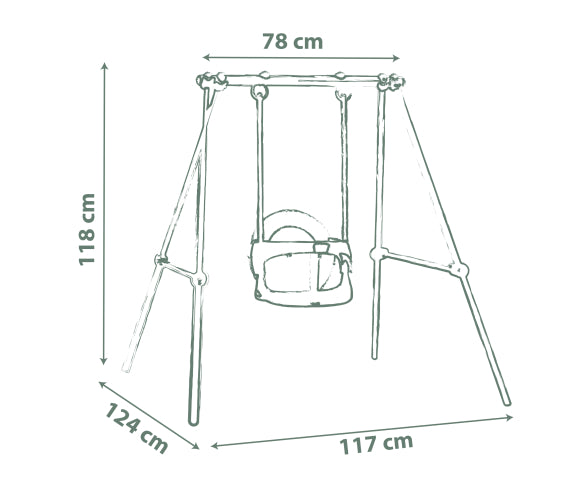 Smoby Life Metal Baby Swing