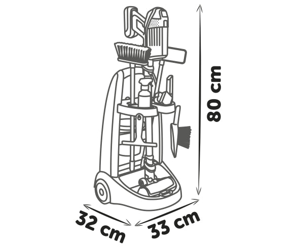 Smoby Rowenta Trolley + Vacuum Cleaner
