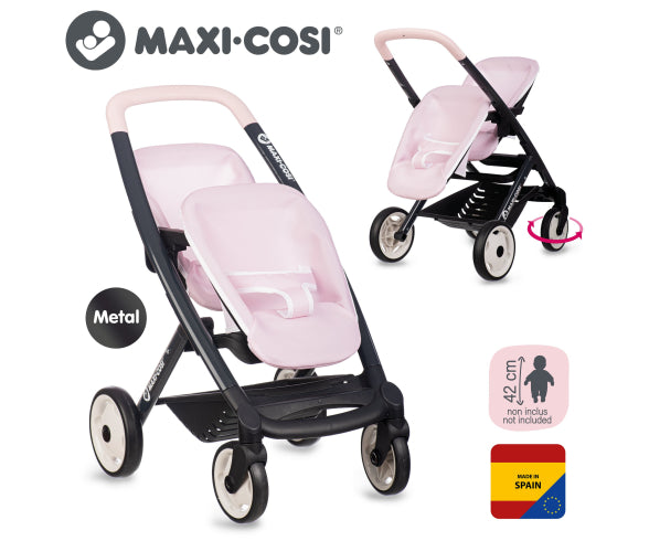 Smoby Maxi-Cosi Twin Pushchair Pink
