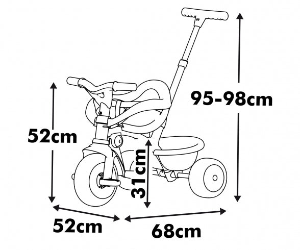 Smoby Tricycle Be Move Comfort Pink