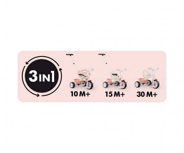 Smoby Tricycle Be Move Comfort Pink